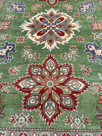 Handknuten Kazak‑matta — 201 × 149 cm