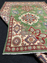 Handknuten Kazak‑matta — 201 × 149 cm