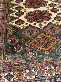 Handknuten fine Kazak‑matta — 200 ×151 cm