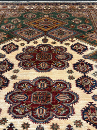 Handknuten fine Kazak‑matta — 200 ×151 cm