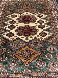 Handknuten fine Kazak‑matta — 200 ×151 cm