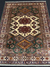 Handknuten fine Kazak‑matta — 200 ×151 cm