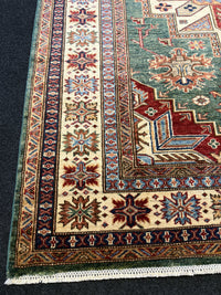 Handknuten fine Kazak‑matta — 195 ×150 cm