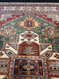 Handknuten fine Kazak‑matta — 195 ×150 cm