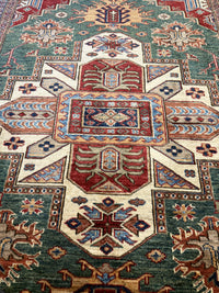 Handknuten fine Kazak‑matta — 195 ×150 cm