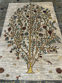 Fine Ziegler Gabbeh”‑matta med designen “Tree of Life  — 192 × 145 cm
