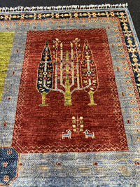 Fine Ziegler Gabbeh”‑matta med designen “Tree of Life  — 200 × 152 cm