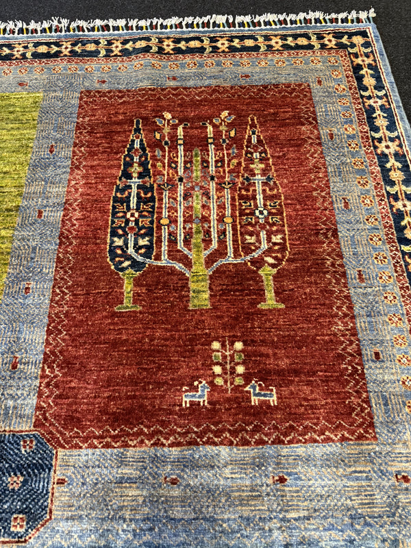 Fine Ziegler Gabbeh”‑matta med designen “Tree of Life  — 200 × 152 cm