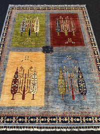 Fine Ziegler Gabbeh”‑matta med designen “Tree of Life  — 200 × 152 cm