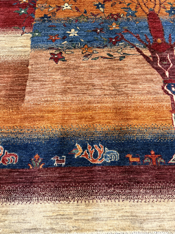 Fine Ziegler Gabbeh”‑matta med designen “Tree of Life  — 197 × 155 cm