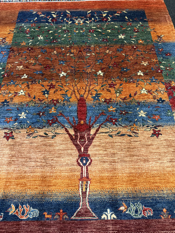 Fine Ziegler Gabbeh”‑matta med designen “Tree of Life  — 197 × 155 cm