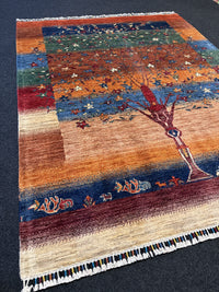 Fine Ziegler Gabbeh”‑matta med designen “Tree of Life  — 197 × 155 cm