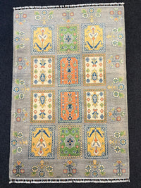 Handknuten Kazak‑matta — 181 × 120 cm