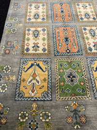 Handknuten Kazak‑matta — 181 × 120 cm