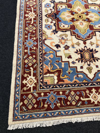 Handknuten Kazak‑matta — 198 × 153 cm