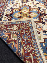 Handknuten Kazak‑matta — 198 × 153 cm