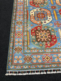 Handknuten Kazak‑matta — 170 × 131 cm