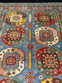 Handknuten Kazak‑matta — 170 × 131 cm