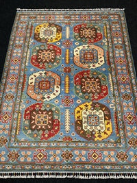 Handknuten Kazak‑matta — 170 × 131 cm