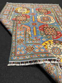 Handknuten Kazak‑matta — 170 × 131 cm