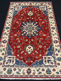 Handknuten Kazak‑matta — 190 × 123 cm