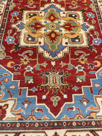 Handknuten Kazak‑matta — 180 × 120 cm