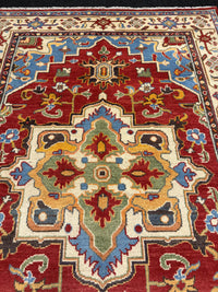 Handknuten Kazak‑matta — 180 × 120 cm