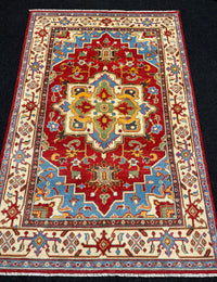 Handknuten Kazak‑matta — 180 × 120 cm