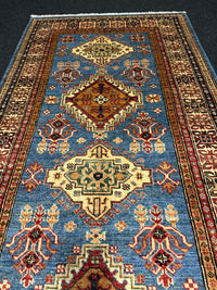 Handknuten fine Kazak‑matta — 303 ×100 cm