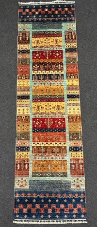 Fine Ziegler Shabargan Handknuten Matta  — 305 × 81 cm