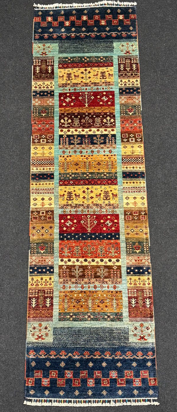 Fine Ziegler Shabargan Handknuten Matta  — 305 × 81 cm