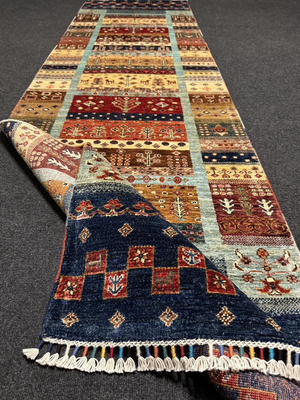 Fine Ziegler Shabargan Handknuten Matta  — 305 × 81 cm