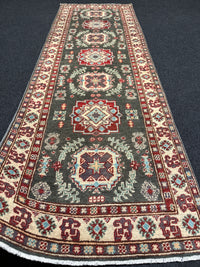 Handknuten Kazak‑matta — 241 × 81 cm