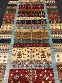 Fine Ziegler Shabargan Handknuten Matta  — 303 × 83 cm