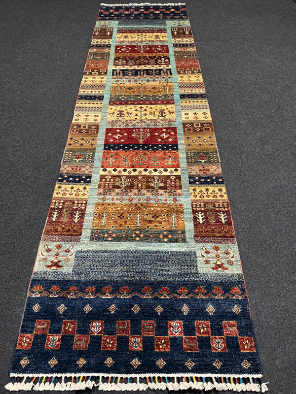 Fine Ziegler Shabargan Handknuten Matta  — 303 × 83 cm