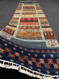 Fine Ziegler Shabargan Handknuten Matta  — 303 × 83 cm