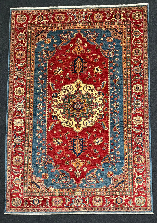 Handknuten fine Kazak‑matta — 264 ×183 cm