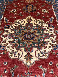 Handknuten fine Kazak‑matta — 264 ×183 cm