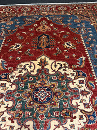 Handknuten fine Kazak‑matta — 264 ×183 cm