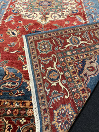 Handknuten fine Kazak‑matta — 264 ×183 cm