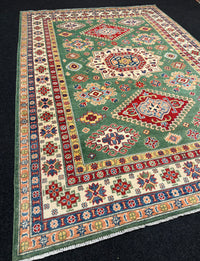 Handknuten Kazak‑matta — 240 × 169 cm