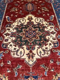 Handknuten fine Kazak‑matta — 268 ×183 cm