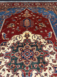 Handknuten fine Kazak‑matta — 268 ×183 cm