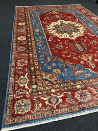 Handknuten fine Kazak‑matta — 268 ×183 cm