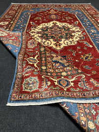 Handknuten fine Kazak‑matta — 268 ×183 cm