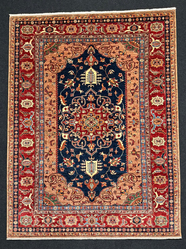 Handknuten fine Kazak‑matta — 253 ×193 cm