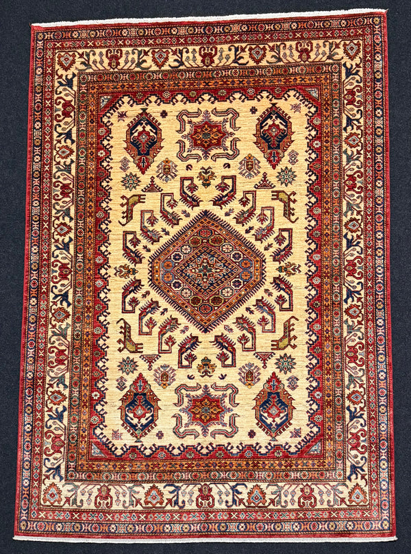 Handknuten fine Kazak‑matta — 249 ×174 cm