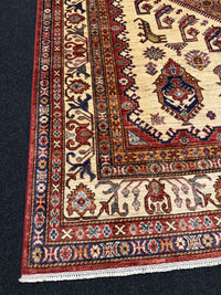 Handknuten fine Kazak‑matta — 249 ×174 cm