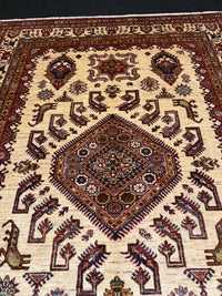 Handknuten fine Kazak‑matta — 249 ×174 cm