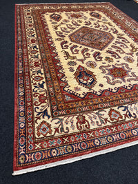 Handknuten fine Kazak‑matta — 249 ×174 cm